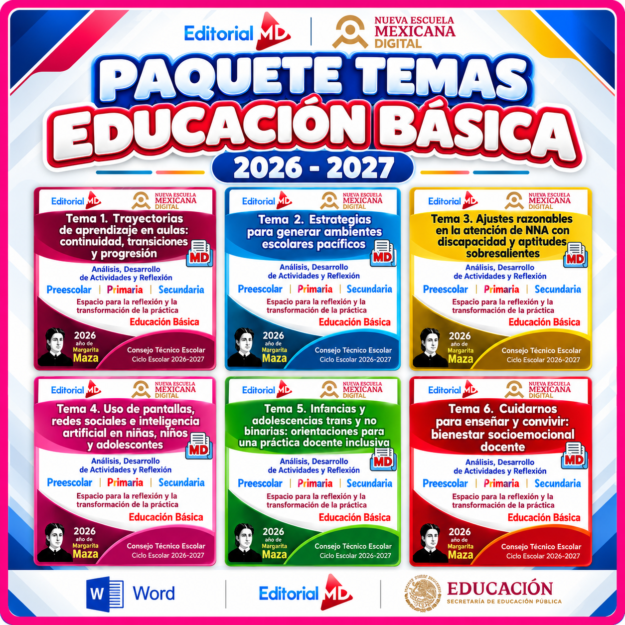 PAQUETE CTE 2026–2027 | EDUCACIÓN BÁSICA (Preescolar, Primaria, Secundaria y Telesecundaria) | 6 TEMAS CONTESTADOS 1 PAQUETE CTE 2026–2027 | EDUCACIÓN BÁSICA (Preescolar, Primaria, Secundaria y Telesecundaria) | 6 TEMAS CONTESTADOS