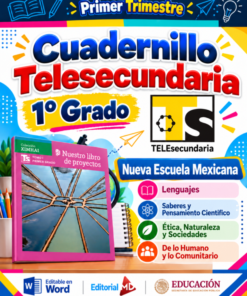 Cuadernillos de Trabajo Telesecundaria 1° Grado PROYECTOS LIBROS NUEVOS NEM 2026 (Primer Trimestre)