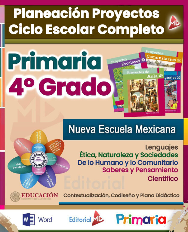 Planeaciones 4° Cuarto Grado de Primaria NEM (Ciclo Escolar Completo 2026 - 2027) + Exámenes Trimestrales 1 Planeaciones 4° Cuarto Grado de Primaria NEM (Ciclo Escolar Completo 2026 - 2027) + Exámenes Trimestrales