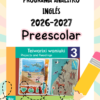 Programa analítico INGLÉS Prescolar 2026-2027