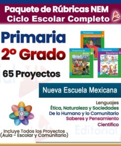 Paquete Rúbricas de Evaluación 2° Grado de Primaria 2026 NEM (Todos los Proyectos)