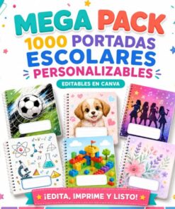 MEGA PACK DE 1000 PORTADAS Y ETIQUETAS PARA LIBRETAS | Regreso a Clases