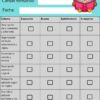 Rúbrica de evaluación para textos descriptivos de tercer grado. Incluye campos para el nombre, el tema y la fecha, y una tabla para calificar criterios como la claridad, la organización, el vocabulario, la creatividad y la gramática desde excelente hasta necesita mejorar.