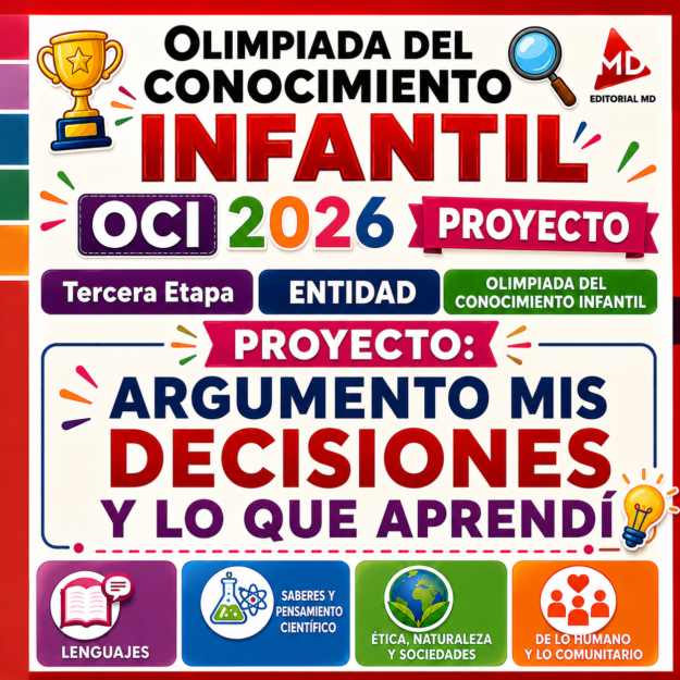 PROYECTO Tercera Etapa ESTATAL ENTIDAD Olimpiada del Conocimiento Infantil OCI 2026 – “Argumento mis decisiones y lo que aprendí” 1 PROYECTO Tercera Etapa ESTATAL ENTIDAD Olimpiada del Conocimiento Infantil OCI 2026 – “Argumento mis decisiones y lo que aprendí”