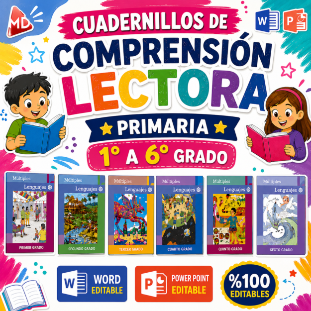 Cuadernillos Comprensión Lectora Múltiples Lenguajes 1º a 6º GRADO PRIMARIA | NEM (EDITABLES) 1 Cuadernillos Comprensión Lectora Múltiples Lenguajes 1º a 6º GRADO PRIMARIA | NEM (EDITABLES)