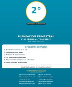 Planeación Trimestral Premium 2.º de Primaria | Trimestre 1 | NEM 2026-2027 | Word Editable + PDF + Audios + Juegos Interactivos