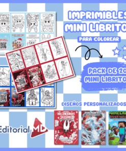 Pack de 20 Mini Libritos Para Colorear