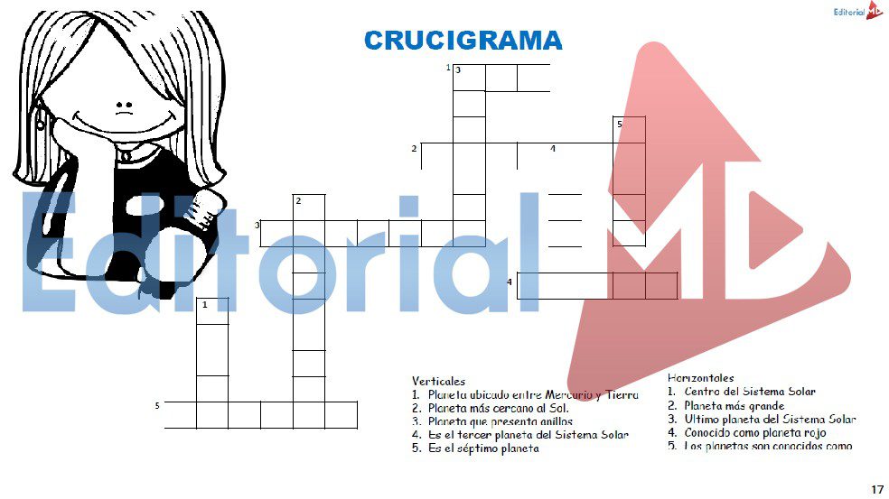 crucigrama del sistema solar