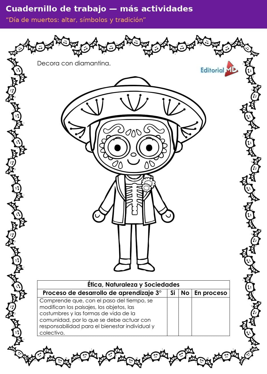 Planeación Altar de Muertos para Preescolar: Símbolos y Tradición 5 Actividades del cuadernillo de trabajo Día de muertos: altar, símbolos y tradición para preescolar