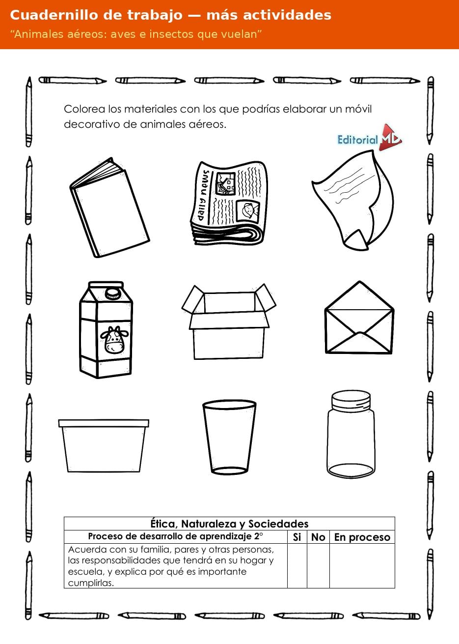 Planeación Animales que Vuelan para Preescolar: Aves e Insectos 5 Actividades del cuadernillo de trabajo Animales aéreos: aves e insectos que vuelan para preescolar