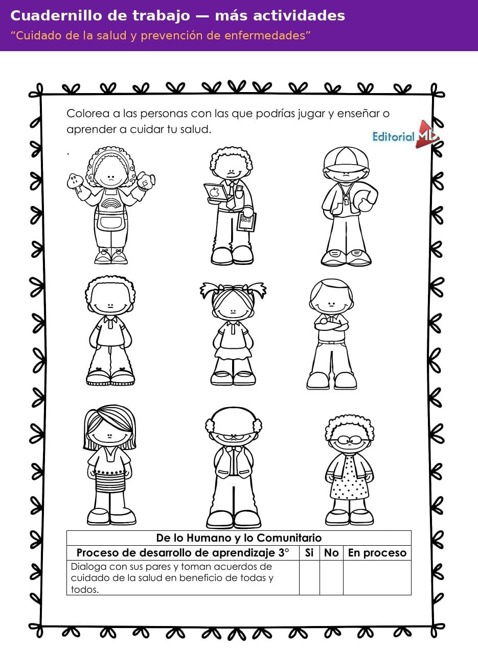 Planeación Cuidado de la Salud y Prevención de Enfermedades para Preescolar 5 Actividades del cuadernillo de trabajo Cuidado de la salud y prevención de enfermedades para preescolar