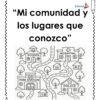 Portada del cuadernillo de trabajo Mi comunidad y los lugares que conozco para preescolar