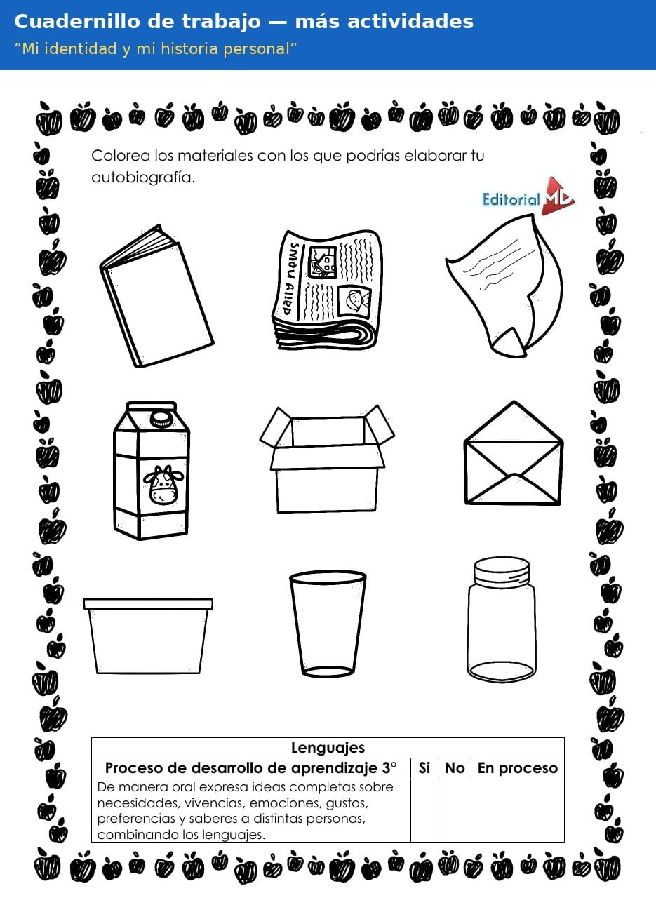 Planeación Mi Identidad y Mi Historia Personal para Preescolar 5 Actividades del cuadernillo de trabajo Mi identidad y mi historia personal para preescolar