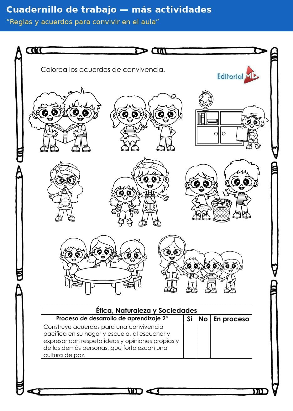 Planeación Reglas y Acuerdos de Convivencia en el Aula para Preescolar 5 Actividades del cuadernillo de trabajo Reglas y acuerdos para convivir en el aula para preescolar