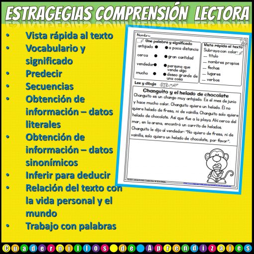 cuadernillos comprension lectora primero grado junio espanol aprendizajes 3 scaled