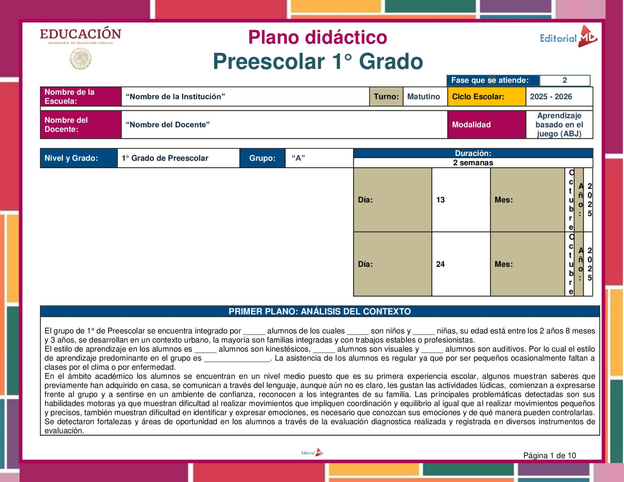 Planeación los Colores para Preescolar 2 Planeación los Colores para Preescolar - Image 2