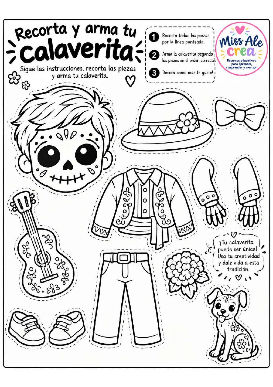 DIA DE MUERTOS RECORTABLE 2 DIA DE MUERTOS RECORTABLE - Imagen 2