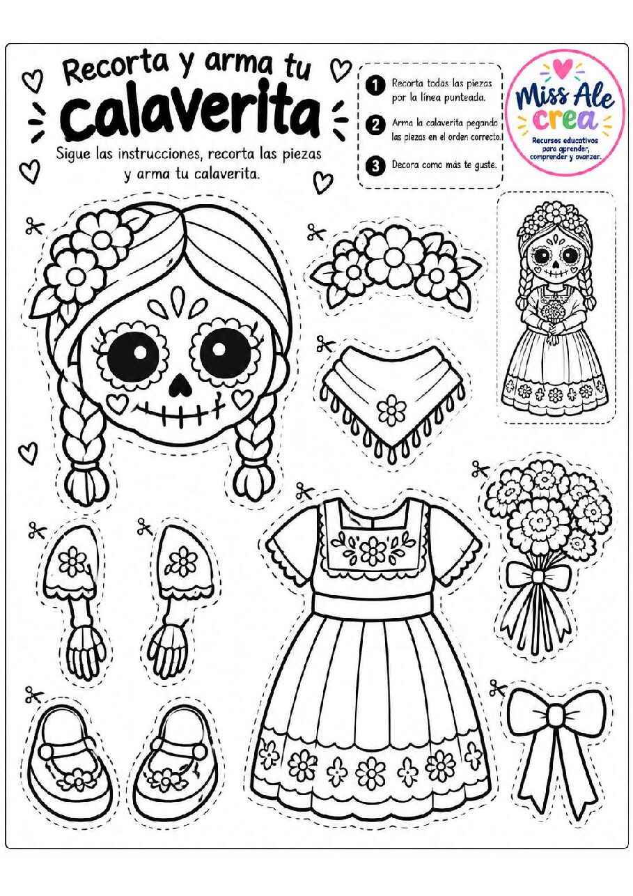 DIA DE MUERTOS RECORTABLE 3 DIA DE MUERTOS RECORTABLE - Imagen 3
