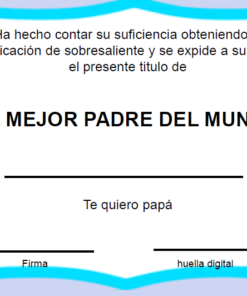 diplomas para el dia del padre