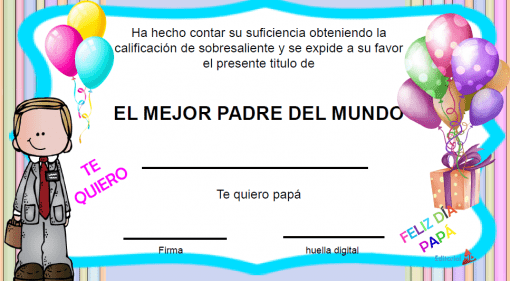 diplomas para el dia del padre