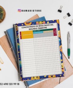 Una colorida hoja de cuaderno de notas titulada 