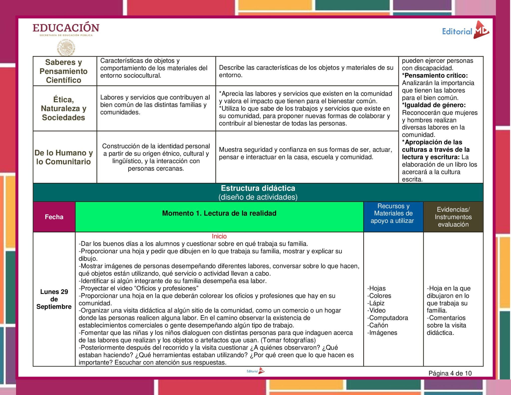 Planeación el Valor de su Labor para Preescolar 5 Planeación el Valor de su Labor para Preescolar - Image 5