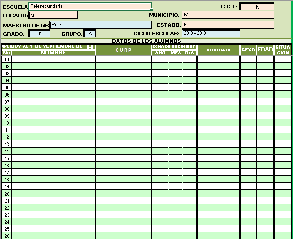control de calificaciones