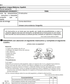 ejemplo Plan de trabajo en casa 4to de primaria por contingencia COVID 19