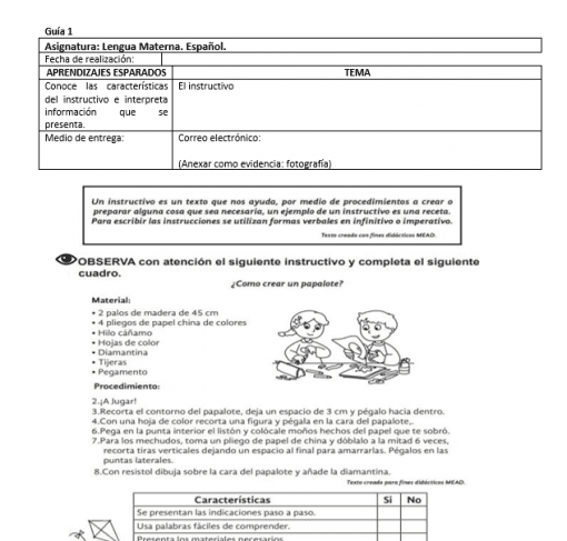 ejemplo Plan de trabajo en casa 4to de primaria por contingencia COVID 19