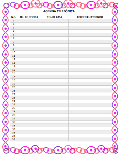 ejemplo agendas para maestras