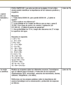 ejemplo plan de reforzamiento 1 grado de secundaria