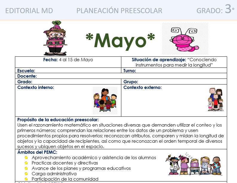 ejemplo planeacion de mayo preescolar