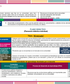 ejemplo plano didactico el mercado