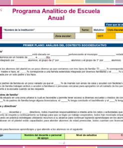 Programa Analítico de Preescolar 2026-2027 | NEM 9 ejemplo programa analitico de escuela