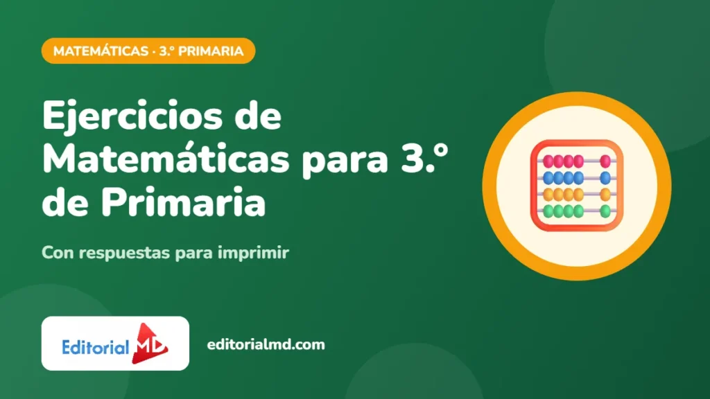 Ejercicios de matemáticas para 3.° de primaria con respuestas