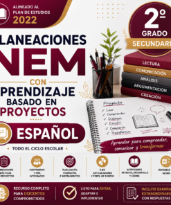 Planeaciones NEM con Aprendizaje Basado en Proyectos para Español Segundo Grado de Secundaria 2026-2027 | Word Editable