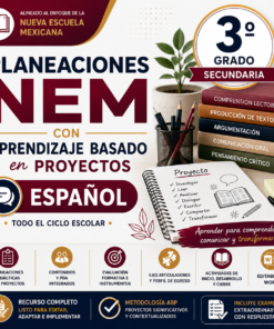 Planeaciones NEM con Aprendizaje Basado en Proyectos para Español Tercer Grado de Secundaria 2026-2027 | Word Editable