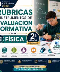 Rúbricas e Instrumentos de Evaluación Formativa para Física Segundo Grado de Secundaria 2026-2027 | Plan 2022 | Word Editable