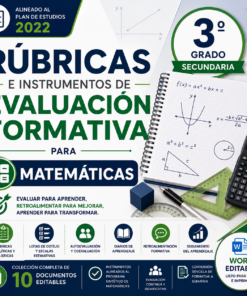 Rúbricas e Instrumentos de Evaluación Formativa para Matemáticas Tercer Grado de Secundaria 2026-2027 | Plan 2022 | Word Editable