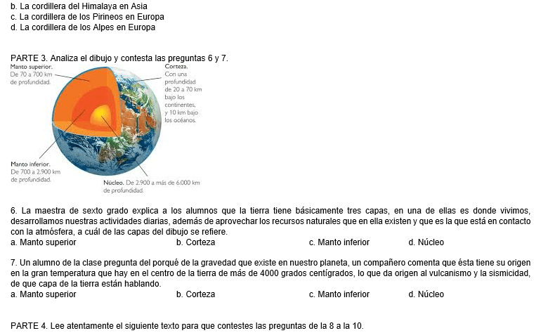 evaluacion diagnostica de geografia secundaria