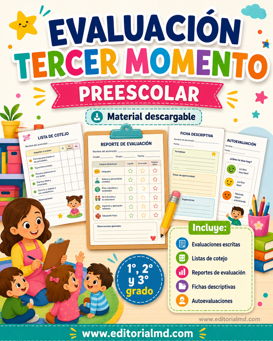Evaluación Tercer Momento Preescolar 2026 (1° 2° y 3° Grado) 1 evaluacion tercer momento preescolar