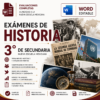 Exámenes de Historia 3° de Secundaria NEM 2026-2027 Word Editable | Diagnóstico, Trimestrales y Final