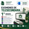 Exámenes de Telesecundaria 1° Grado NEM 2026-2027 Word Editable | Diagnóstico, Trimestrales y Final