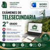 Exámenes de Telesecundaria 2° Grado NEM 2026-2027 Word Editable | Diagnóstico, Trimestrales y Final