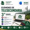 Exámenes de Telesecundaria 3° Grado NEM 2026-2027 Word Editable | Diagnóstico, Trimestrales y Final