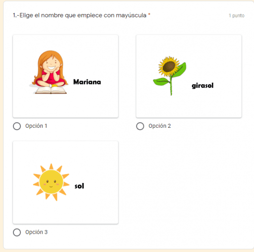 examenes de google forms de 1 grado de primaria
