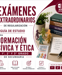 Exámenes Extraordinarios de Regularización y Guía de Estudio para Formación Cívica y Ética Secundaria 2026-2027 | 1°, 2° y 3° Grado | Word Editable