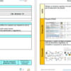 Un documento educativo de dos páginas mostrado uno al lado del otro. La página de la izquierda contiene detalles de identificación, contenido educativo, contexto, logros de los estudiantes en Física y estrategias de evaluación. La página derecha incluye columnas para programación, recursos y métodos, con tablas e imágenes relevantes como ayuda visual. El nombre del producto es Planeación Física NEM (Nueva Escuela Mexicana) 2° Trimestre.