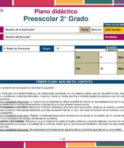 Planeación Mi Árbol Genealógico para Preescolar: plantilla en español para 2° grado, con datos escolares y del docente, 2 semanas de actividades de lenguaje, matemáticas y socioemocionales como el árbol genealógico.