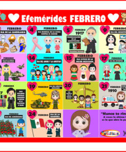 febrero efemerides poster